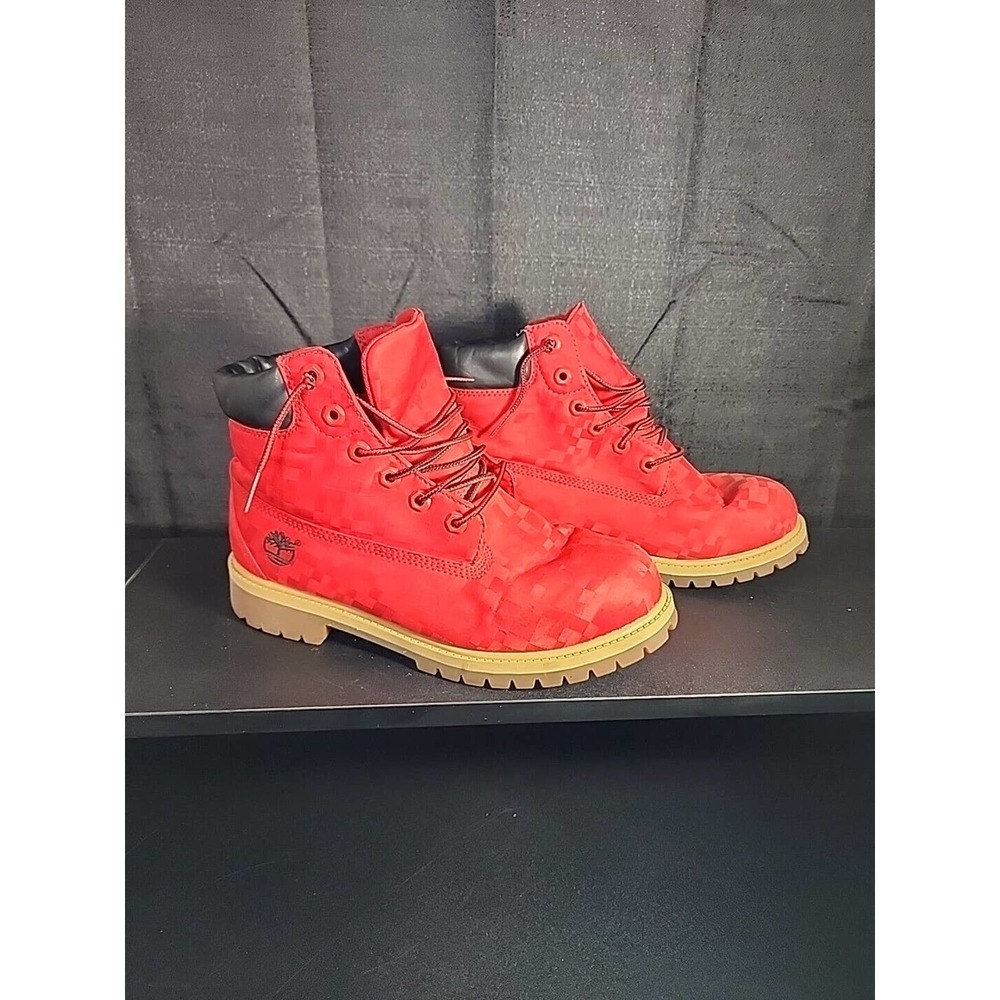 Timberland Boots Limited Release Red Digital-Camo 6" Premium Waterproof Boys 7